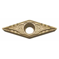 The KYOCERA VBMT332VFCA025P is a diamond indexable turning insert designed for precision machining of non-ferrous materials, composites, and plastics. It is suitable for turning, facing, and profiling operations where high surface finish is required.