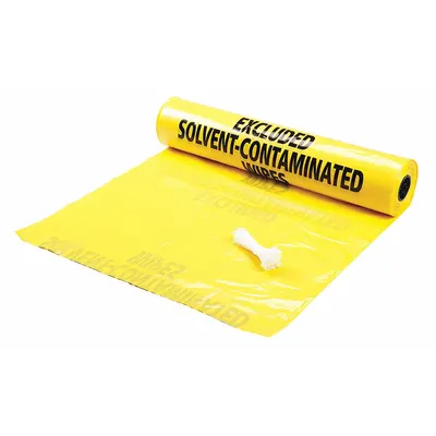 PIG Disposal Bags: Polypropylene, Yellow, 55 gal Capacity, 65 in Lg, 38 in Wd - Spill Cleanup Disposal Bags