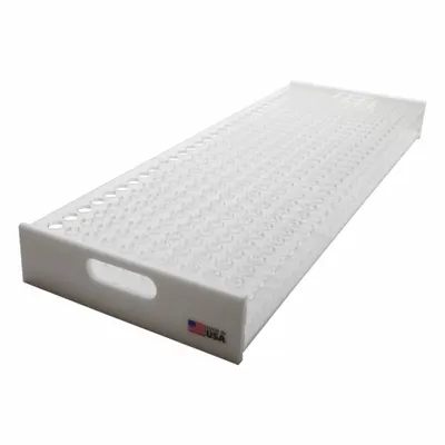 DYNALON Tube Rack: 9 1/2 in Overall Wd, 27 in Overall Ht, 2 1/2 in Overall Lg, Acrylic - Lab Storage Racks