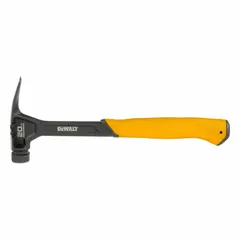 This 20 oz framing hammer features a steel handle with textured grip for control. The straight claw is designed for removing nails and staples. With a 1 3/8 in face diameter and 14 in overall length, it is suited for framing and demolition tasks.