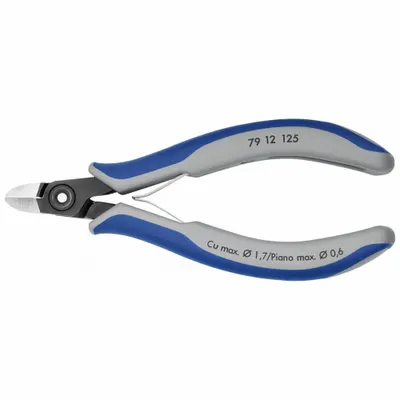 KNIPEX ESD-Safe Semiflush-Cut Pliers, 5 in, Oval Jaw