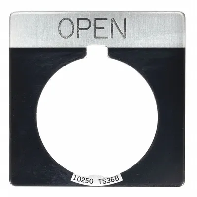 EATON Legend Plate: 30 mm Panel Mounting Size, Square - Push-Button Rings & Plates