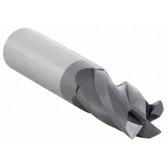 This carbide square end mill features an AlTiN coating for heat resistance and wear protection. With 4 flutes, a 13/16" mill diameter, 1-1/2" length of cut, and 4" overall length, it is suited for general-purpose milling of steel, stainless steel, and cast iron in industrial machining operations.