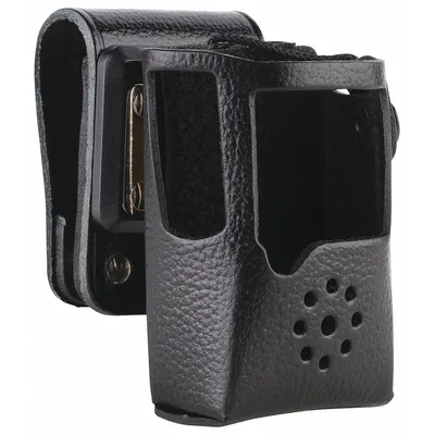 MOTOROLA Case with Swivel Belt Loop: Fits Motorola, For EVX-S24 Series, Black, Hard Leather - Motorola-Compatible Carrying Accessories