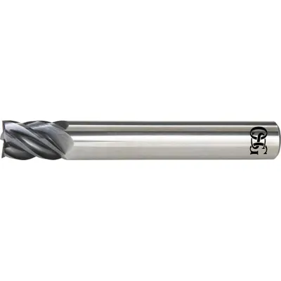 OSG Square End Mill: Carbide, EXO Coated, 5 Flute, 1/2" Mill Dia, 5/8" LOC - Reduced-Neck Fast-Cutting Carbide Square End Mills for Stainless Steel & Super Alloys