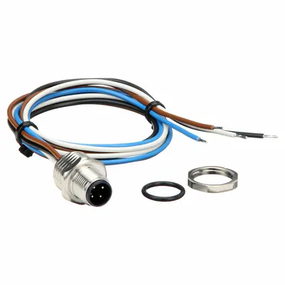 HARTING Panel Feed-Through Connector: A Coded, 4 Pin, M12 Male Thread, IP67 - Field-Wireable Industrial M12 Circular Connectors