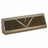 Baseboard Register: Baseboard, 4 1/2 in H, 15 in W, Louvered, Powder Coated, Brown, Steel Grille