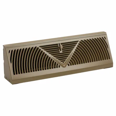 OEM Baseboard Register: Baseboard, 4 1/2 in H, 15 in W, Louvered, Powder Coated - Baseboard Registers