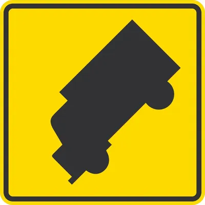 LYLE 36 in x 36 in Truck Crossing Sign, Aluminum, Engineer Grade, W11-10 MUTCD - Truck Crossing Signs