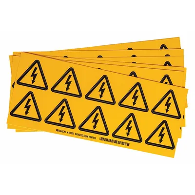 BRADY Triangle Electric Hazard Symbol Signs