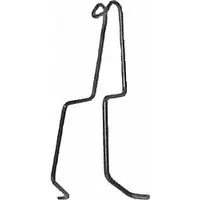 Silver spring steel finishing clip, 6 inches long and 1/8 inch thick, sold in a 100-pack. Designed for holding doors during painting and staining, providing a secure grip without damaging surfaces