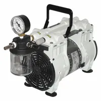 WELCH Piston Vacuum Pump: 0.333 hp, 1 Phase, 115V AC, 29.8 in Hg Max Vacuum, 2.3 cfm, Rocking Pump (MPN 2561B-50)