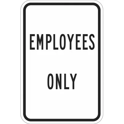 LYLE T1-1124-DG_12x18 Employees Only Sign - Employees Only Signs