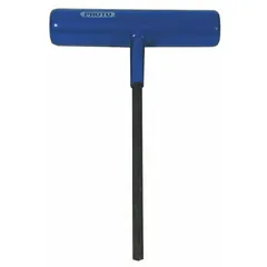 Metric T-shaped hex key with 2.5 mm tip size and 3-inch handle. Made from alloy steel with black oxide finish. Suitable for driving hex socket fasteners in confined or angled spaces during assembly and maintenance tasks.