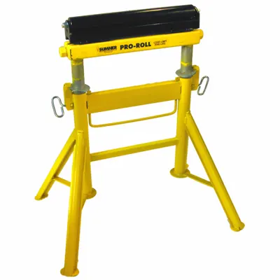 SUMNER Roller Head Pipe Stand: Conveyor Head, 2,000 lb Max Load Capacity, Rigid Leg - Conveyor-Head Pipe Stands
