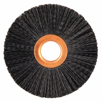 OEM Deburring Brush for All Metals, 3" Dia x 3/8" Wd, 5/8" Arbor, 0.375" Fill - Deburring Brushes for All Metals