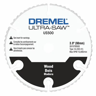 DREMEL Circular Saw Blade: 4 in Blade Dia., 60 Teeth, 0.07 in Cut Wd, 7/16 in Arbor Size - Wood-Cutting Blades