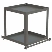 This steel stock picking shelf attaches to stepladders, providing a stable platform for organizing tools, parts, or materials while working at height. The gray finish resists corrosion. Suitable for warehousing, maintenance, and industrial tasks requiring elevated access