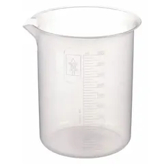 Low Form Plastic Beaker Without Handles, Polypropylene, Clear, 2000 mL