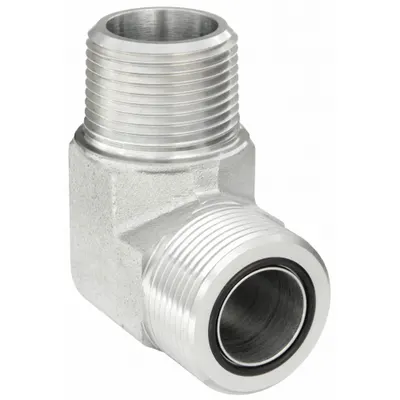 AEROQUIP Hydraulic Hose Adapter: 1 in x 1 in Fitting Size, Male x Male, ORS x NPTF - ORS-to-NPTF Steel Hydraulic Hose Adapters