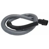 This TENNANT standard vacuum hose is a plastic hose with a 5 3/8 in diameter and 1 1/2 ft length, in black/gray. It is used for connecting to vacuum systems on floor cleaning machines such as sweepers and scrubbers to collect debris and dust