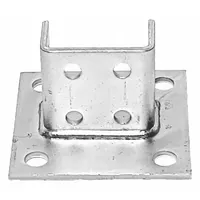 Strut Channel Fitting: 1 5/8 in x 3 1/4 in For Strut Channel Size, Hot Dipped Galvanized, 8 Holes (MPN V70SQHDG)