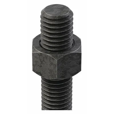 OEM Fully Threaded Stud: 1 1/4"-8 Thread Size, Steel, Grade B7, Plain, 15 PK - Fully-Threaded Rods & Studs with Nuts