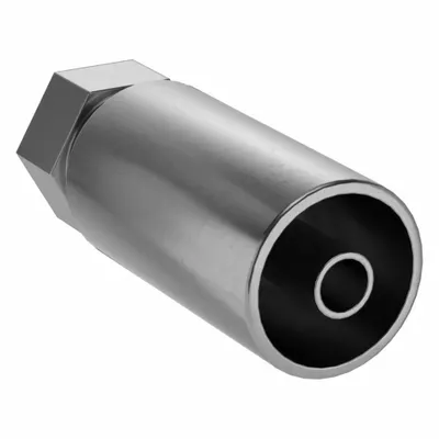 KURT Hydraulic Crimp Fitting: Carbon Steel, Straight, -6 For Hose Dash Size - Kurt Crimp Hydraulic Hose Fittings with ORS Connection