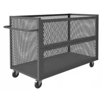 APPROVED VENDOR Drop-Gate Box Truck: 1,400 lb, 66 1/2 in L x 30 1/2 in W x 43 5/8 in H, Flat, Gray (MPN 3STDG-EX3060-5PO-95)