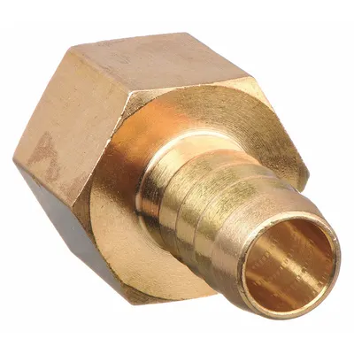 OEM Barbed Hose Fitting: For 1/2 in Hose I.D - Brass Multipurpose (Air, Water, Chemical) Rigid Barbed Hose Fittings