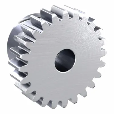 KHK GEARS F-Loc Spur Gear: Module m 1, 24 Teeth, 6 mm Bore Dia, Stainless Steel - Metric Spur Gears with Locking Hub
