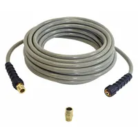 Cold Water Hose: 5/16 in ID, 50 ft Lg, Polyurethane, Gray, 5/16 in x 5/16 in Fitting Size, 3,700 psi (MPN 40226)
