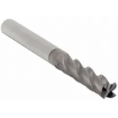This general purpose carbide square end mill features a TiCN coating for increased hardness and wear resistance. With 4 flutes and a 1/8" mill diameter, it is suitable for milling ferrous and non-ferrous materials such as steel, cast iron, and aluminum alloys in industrial manufacturing. The 3/4" length of cut and 2-1/4" overall length accommodate precision milling operations in machining centers and manual mills.