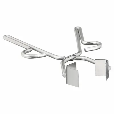 OEM Flask Tongs: 9 in Overall Lg, Stainless Steel, 300, Uncoated, 1/4 in Wire Size - Tongs for Flasks