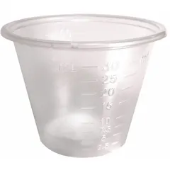 APPROVED VENDOR Polypropylene Lab Jar, 1 fl oz, Translucent, Cylindrical, Non-Sterile, No Closure (12301)