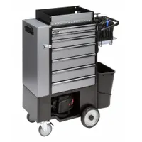 FLEXCART Rolling Cabinet: Black, 14 1/4 in Wd, 37 1/2 in Dp, 45 in Ht, Locking Rod/Padlockable (MPN FC100-ECSS-WT)