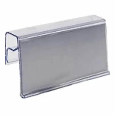 AIGNER INDEX Label Holder: 3 in x 1 1/4 in, Clear, Slide-In, 25 Label Holders, Snap-On - Snap-On Label Holders