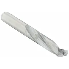 This solid carbide screw-machine length drill bit is designed for horizontal drilling operations in CNC and screw machines. The 135° 4-facet point and slow spiral flute geometry enhance chip evacuation and reduce cutting forces, making it suitable for precision holemaking in production environments.