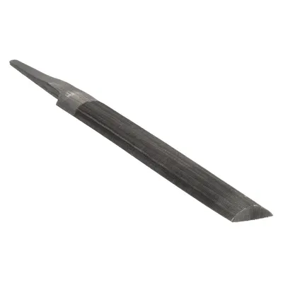 NICHOLSON Machinists File: Double-Cut, Single Edge Cut, Second Cut, 4 in Lg without Tang - Double-Cut Half-Round Files