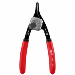 Convertible retaining-ring pliers for installing and removing internal and external snap rings. Tip diameter 0.047 in, fits bore diameters from 5/8 in to 1 in. Suitable for industrial maintenance, machining, and assembly tasks.