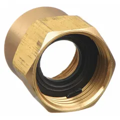 This adapter connects garden hoses (GHT) to NPT-threaded equipment. Female x female rigid design with 30 mm overall length. Suitable for plumbing, irrigation, and maintenance applications requiring a transition between GHT and NPT threads.