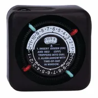 INTERMATIC Plug-In Timer: Mechanical, Outdoor, Not Astronomic, 24 hr Setting, 1-15R, 125V AC (MPN TN111RM40)