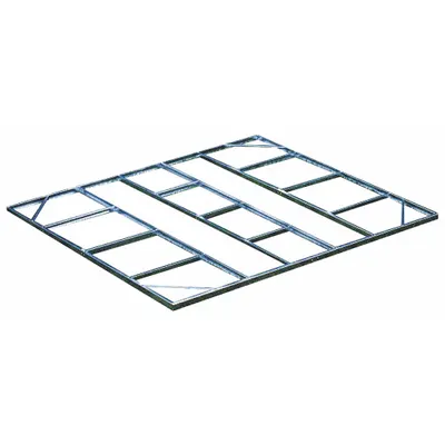 ARROW FDN1014 Floor Frame Kit for Steel Sheds, 120 1/8 x 142 3/8 x 2 in, Gray - Floor Frame Kits for Steel Sheds