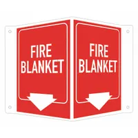 Fire Sign: Aluminum, Mounting Holes Sign Mounting, 6 in x 7 1/2 in Nominal Sign Size, 0.04 in Thick (MPN LCVB-0005-NA_4x6)