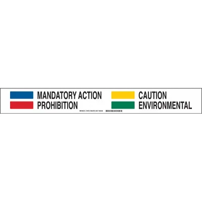 BRADY Sign Slider Insert: Mandatory Action Caution Prohibition - Mandatory Action Caution Prohibition Environmental Sign Slider Message Inserts