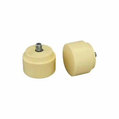 NUPLA Hammer Tip Head: Medium Hard, Nylon, 2 in Dia, 5/16-18 Thread Size, Threaded - Replacement Faces & Tips