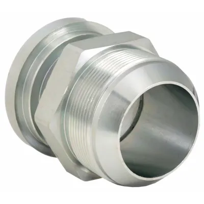 AEROQUIP Hydraulic Hose Adapter: 2 in x 2 in Fitting Size, Male x Male, Flange x JIC - Flange-to-JIC Steel Hydraulic Hose Adapters