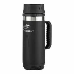 This insulated stainless steel water bottle from MILWAUKEE holds 18 oz and has a 9 in overall height. The black finish and double-wall construction help maintain beverage temperature during extended use in industrial settings.