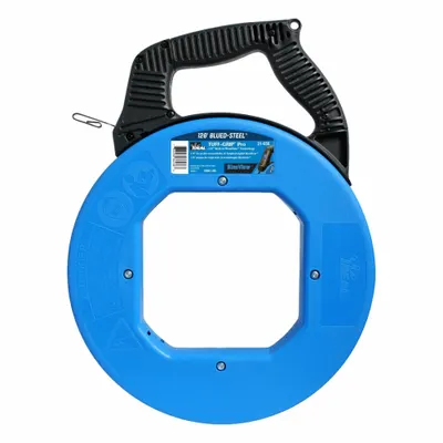 IDEAL Fish Tape: 120 ft Lg, Manual Wind Tape Retraction, 1,600 lb/in Tensile Strength - Steel Fish Tapes