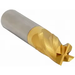 This carbide square end mill features a titanium nitride (TiN) coating for increased wear resistance and lubricity. With four flutes and a 15/64" cutting diameter, it is suited for general-purpose milling operations including slotting, profiling, and contouring in materials such as steel, stainless steel, and cast iron. The 7/16" length of cut and 2" overall length provide adequate reach for common machining tasks.
